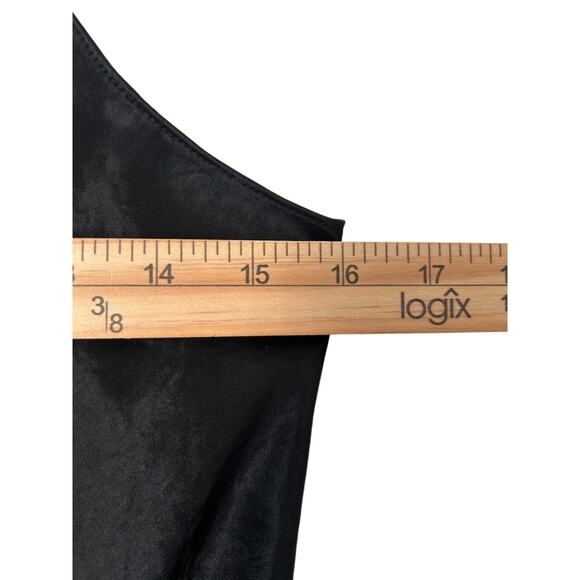 Vince Satin Slip Dress Womens Size Small Black Sleeveless Midi Lingerie Negligee - Picture 9 of 11